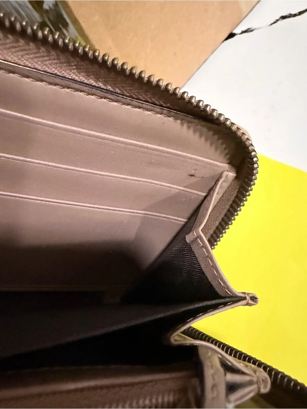 Gucci Taupe Chevron Quilted Continental Wallet with Gold GG